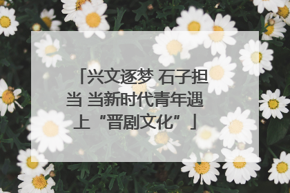 兴文逐梦 石子担当 当新时代青年遇上“晋剧文化”