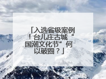 入选省级案例！台儿庄古城“国潮文化节”何以破圈？