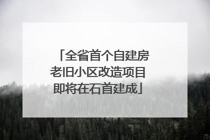 全省首个自建房老旧小区改造项目即将在石首建成