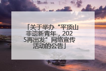 关于举办“平顶山非遗新青年，2025再出发”网络宣传活动的公告