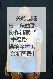 关岭围墙村：东西部协作铺就“幸福路” 描绘乡村振兴新图景