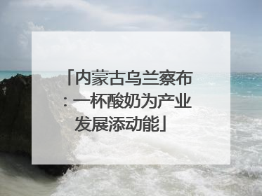 内蒙古乌兰察布：一杯酸奶为产业发展添动能