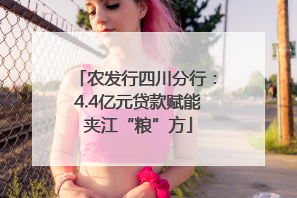 农发行四川分行：4.4亿元贷款赋能夹江“粮”方