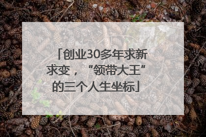 创业30多年求新求变，“领带大王”的三个人生坐标