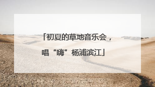 初夏的草地音乐会，唱“嗨”杨浦滨江