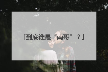 到底谁是“南哥”？