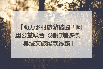 助力乡村旅游破圈！阿里公益联合飞猪打造多条县域文旅爆款线路