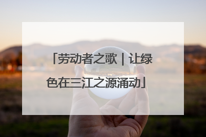 劳动者之歌｜让绿色在三江之源涌动