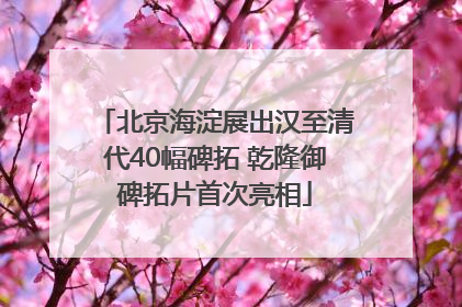 北京海淀展出汉至清代40幅碑拓 乾隆御碑拓片首次亮相