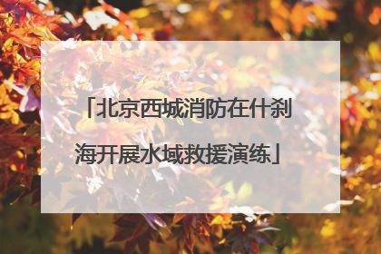 北京西城消防在什刹海开展水域救援演练