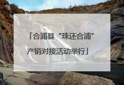 合浦县“珠还合浦”产销对接活动举行