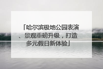 哈尔滨极地公园表演、景观重磅升级，打造多元假日新体验