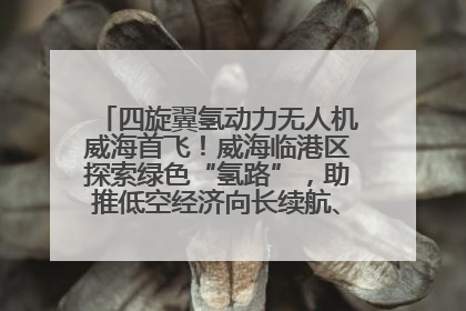 四旋翼氢动力无人机威海首飞！威海临港区探索绿色“氢路”，助推低空经济向长续航、大载重“进化”
