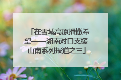 在雪域高原播撒希望——湖南对口支援山南系列报道之三