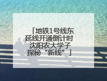 地铁1号线东延线开通倒计时 沈阳农大学子探秘“新线”