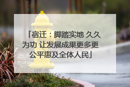 宿迁：脚踏实地 久久为功 让发展成果更多更公平惠及全体人民