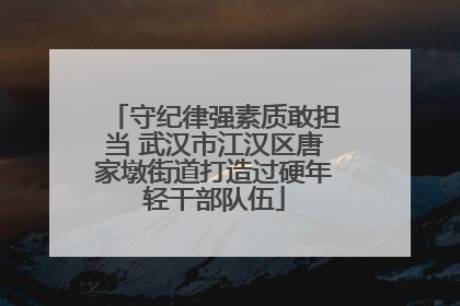 守纪律强素质敢担当 武汉市江汉区唐家墩街道打造过硬年轻干部队伍