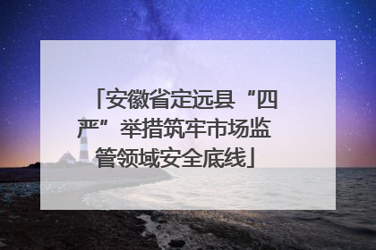 安徽省定远县“四严”举措筑牢市场监管领域安全底线