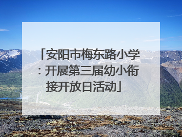 安阳市梅东路小学：开展第三届幼小衔接开放日活动