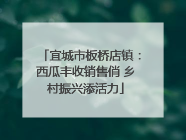 宜城市板桥店镇：西瓜丰收销售俏 乡村振兴添活力