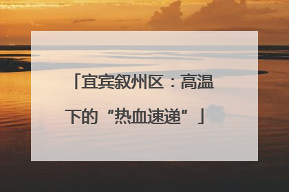 宜宾叙州区：高温下的“热血速递”