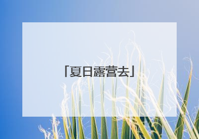 夏日露营去