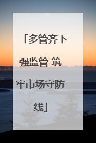 多管齐下强监管 筑牢市场守防线