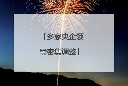 多家央企领导密集调整