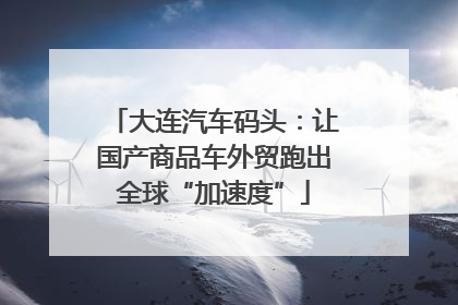 大连汽车码头：让国产商品车外贸跑出全球“加速度”