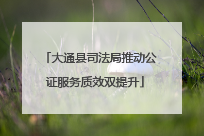 大通县司法局推动公证服务质效双提升