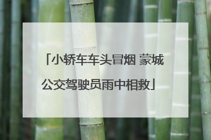 小轿车车头冒烟 蒙城公交驾驶员雨中相救