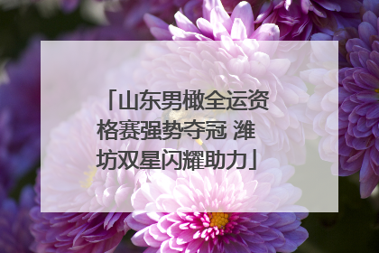 山东男橄全运资格赛强势夺冠 潍坊双星闪耀助力