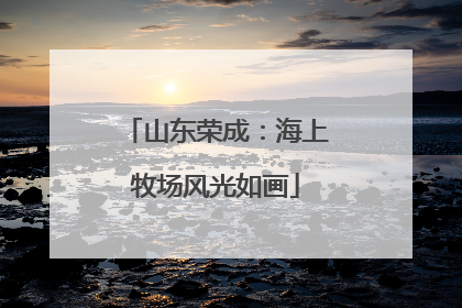 山东荣成：海上牧场风光如画
