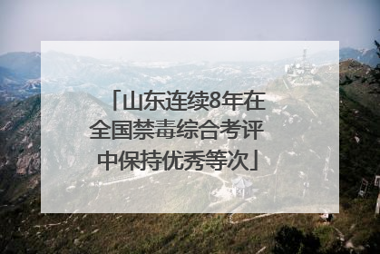 山东连续8年在全国禁毒综合考评中保持优秀等次