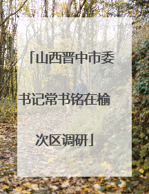 山西晋中市委书记常书铭在榆次区调研