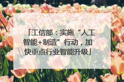 工信部：实施“人工智能+制造”行动，加快重点行业智能升级