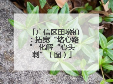 广信区田墩镇：拓宽“堵心路” 化解“心头刺”（图）