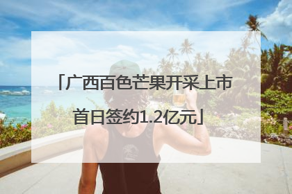 广西百色芒果开采上市 首日签约1.2亿元