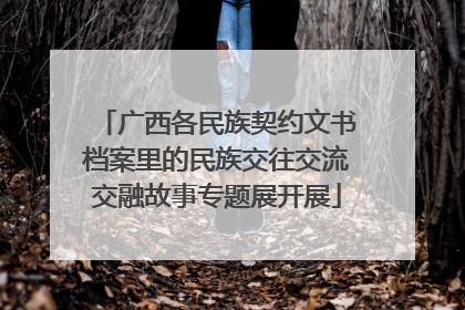 广西各民族契约文书档案里的民族交往交流交融故事专题展开展