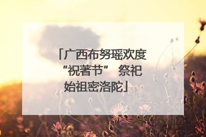 广西布努瑶欢度“祝著节” 祭祀始祖密洛陀