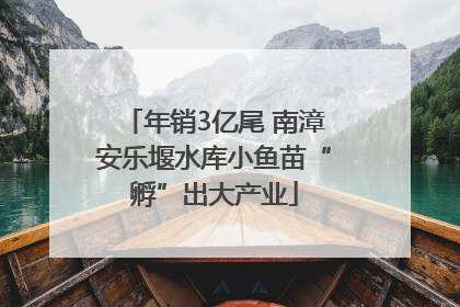 年销3亿尾 南漳安乐堰水库小鱼苗“孵”出大产业