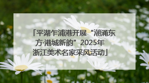平湖乍浦港开展“潮涌东方·港城新韵”2025年浙江美术名家采风活动