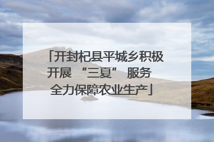 开封杞县平城乡积极开展 “三夏” 服务 全力保障农业生产
