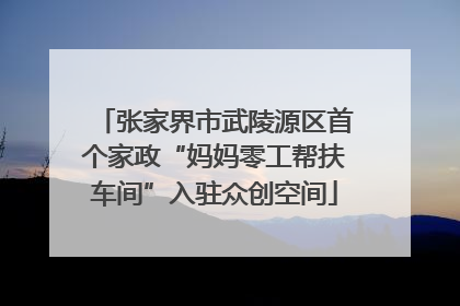 张家界市武陵源区首个家政“妈妈零工帮扶车间”入驻众创空间