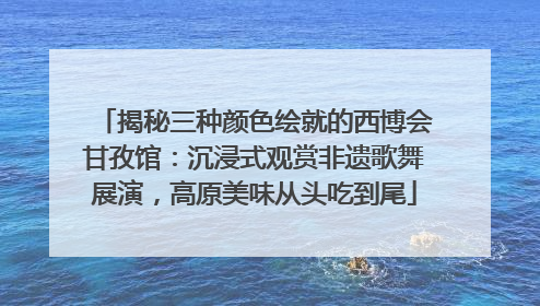 揭秘三种颜色绘就的西博会甘孜馆：沉浸式观赏非遗歌舞展演，高原美味从头吃到尾