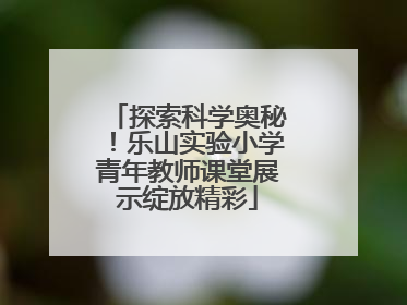 探索科学奥秘！乐山实验小学青年教师课堂展示绽放精彩