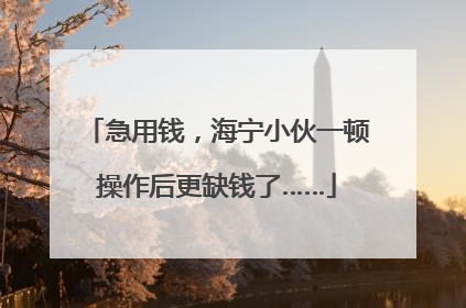 急用钱，海宁小伙一顿操作后更缺钱了……