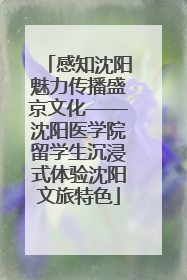 感知沈阳魅力传播盛京文化——沈阳医学院留学生沉浸式体验沈阳文旅特色
