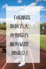成都高新区五大外贸综合服务站授牌成立