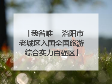 我省唯一 洛阳市老城区入围全国旅游综合实力百强区